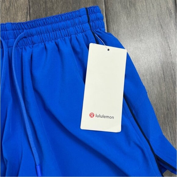 Lululemon NWT Lightweight High-Rise Relaxed Short 3" *Long Liner Cerulean Blue - Picture 9 of 13